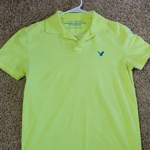 American Eagle Neon Yellow Polo